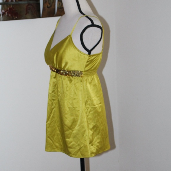 Express, spaghetti strap sequins top - Picture 2 of 5